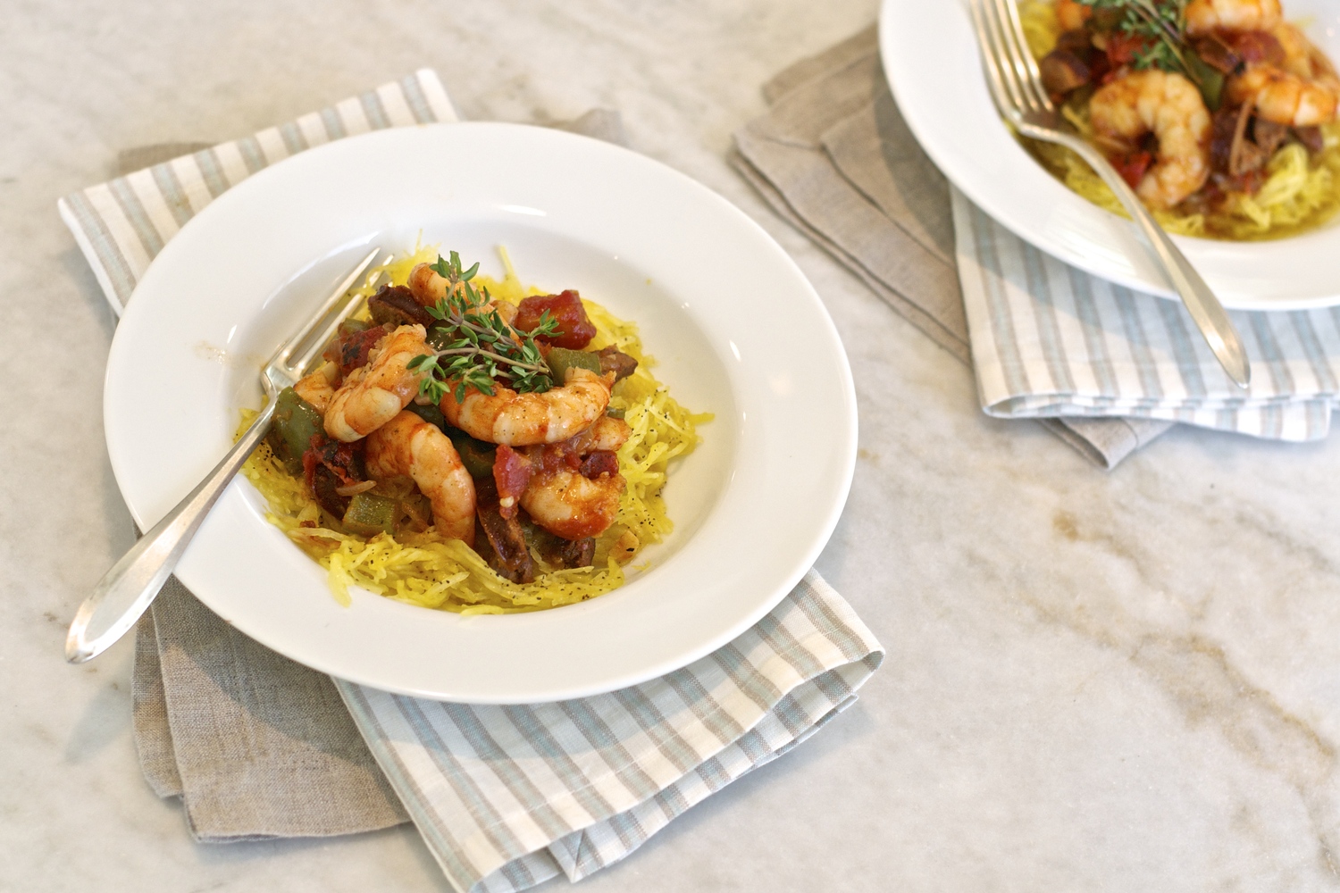 Creole Turkey SausageShrimp Ragu