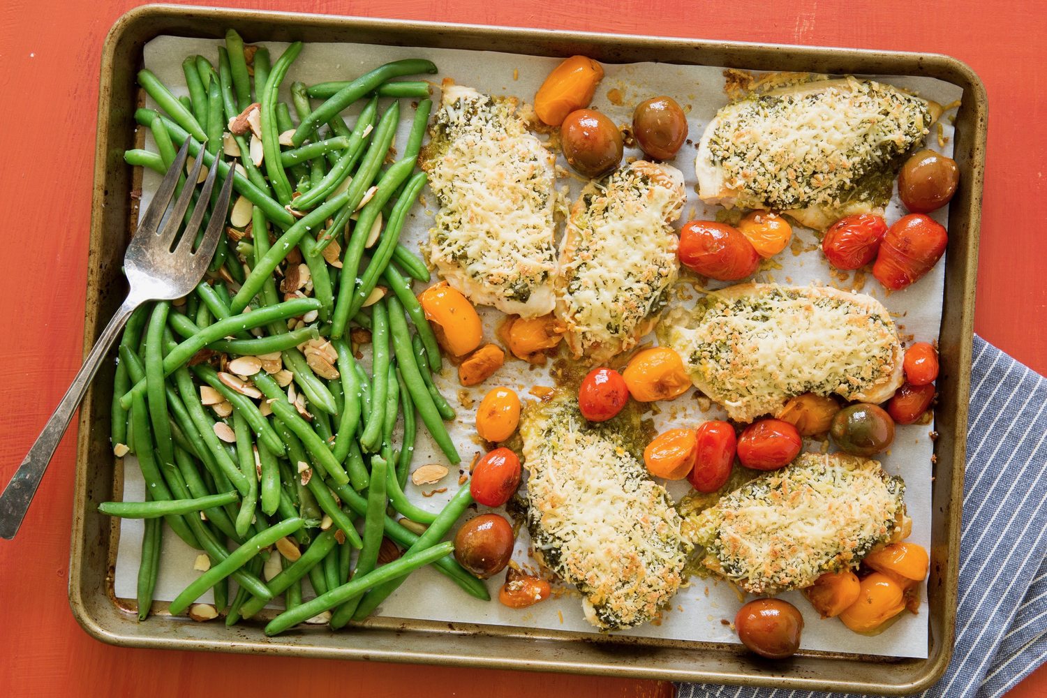 Pesto Chicken with FlashFried Tomatoes