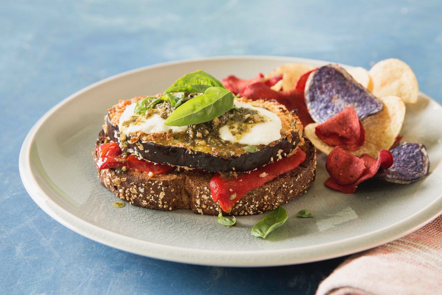 Eggplant PestoParmesan Melts