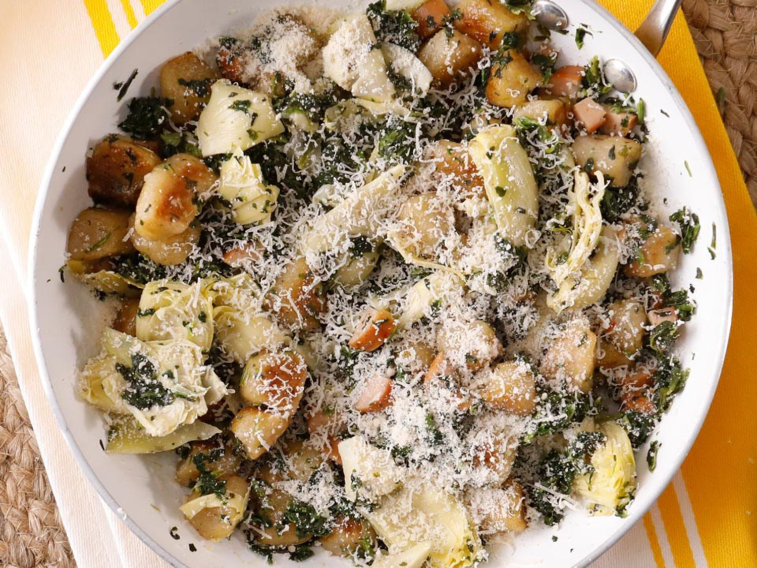 SpinachArtichokeSausage Cauliflower Gnocchi