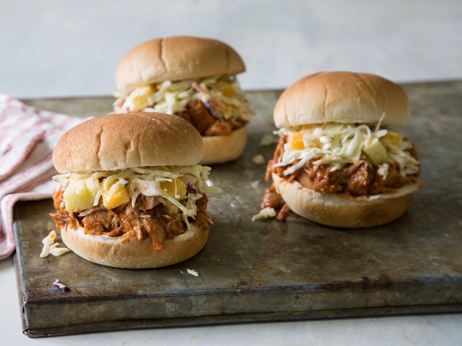 Easy Barbecue Jackfruit Sandwiches with Tropical Slaw