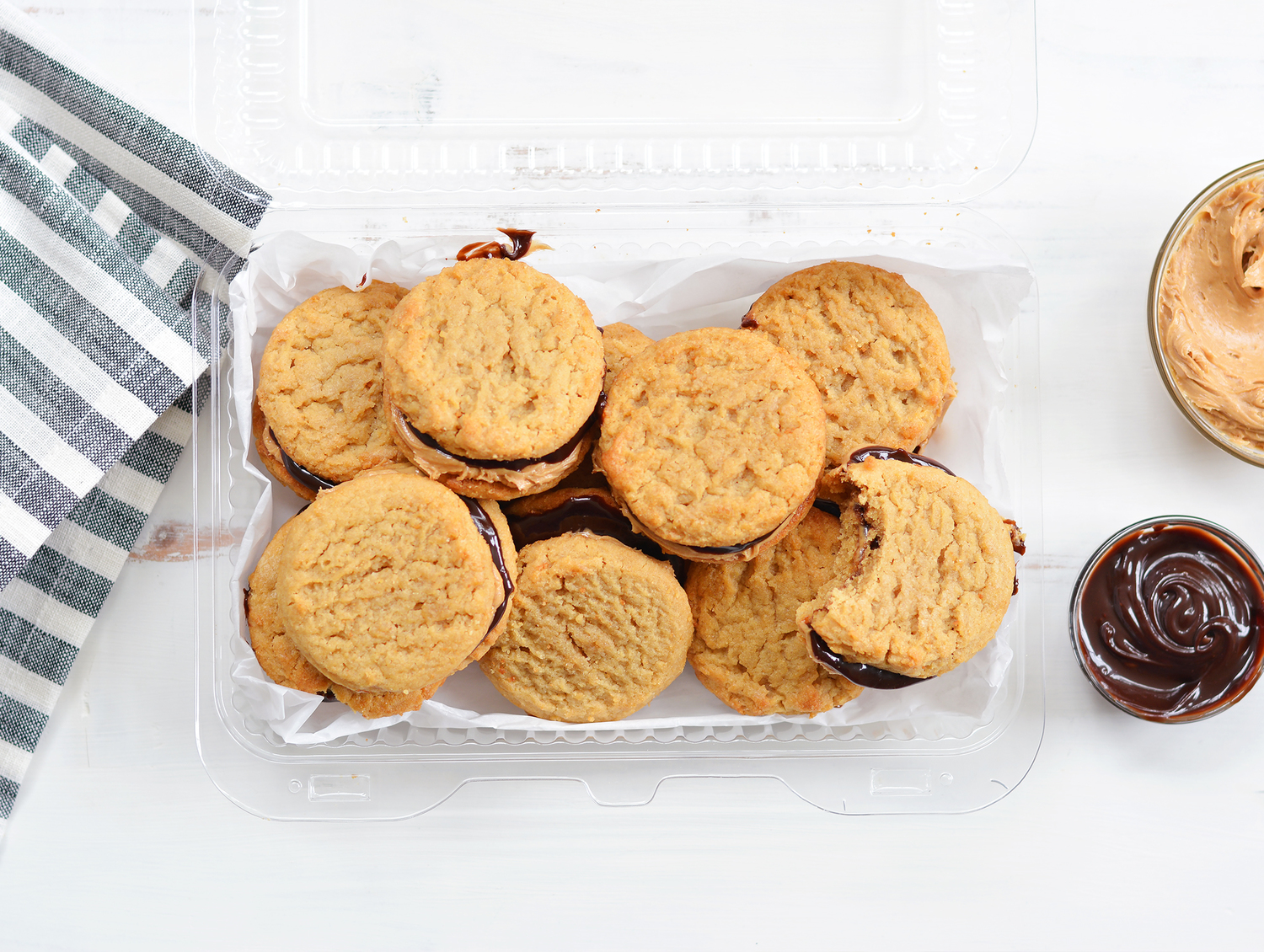 Peanut ButterGanache Sandwich Cookies