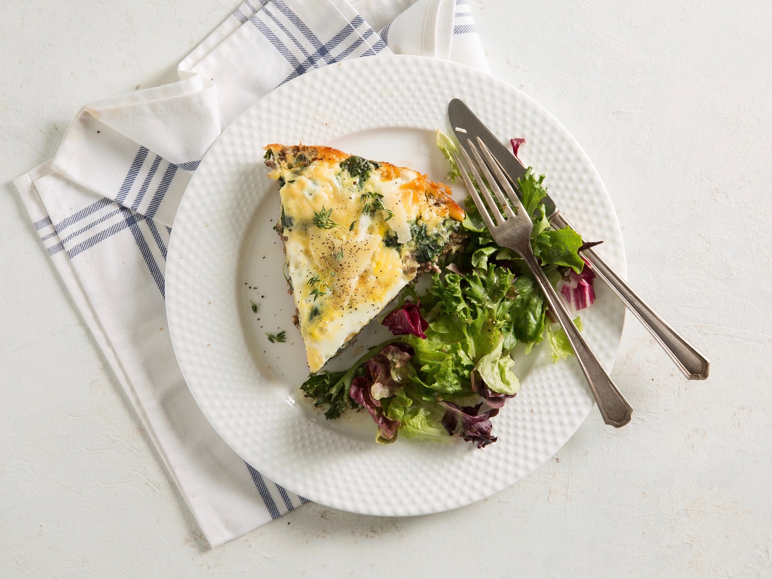Beef, Spinach, and Parmesan Frittata
