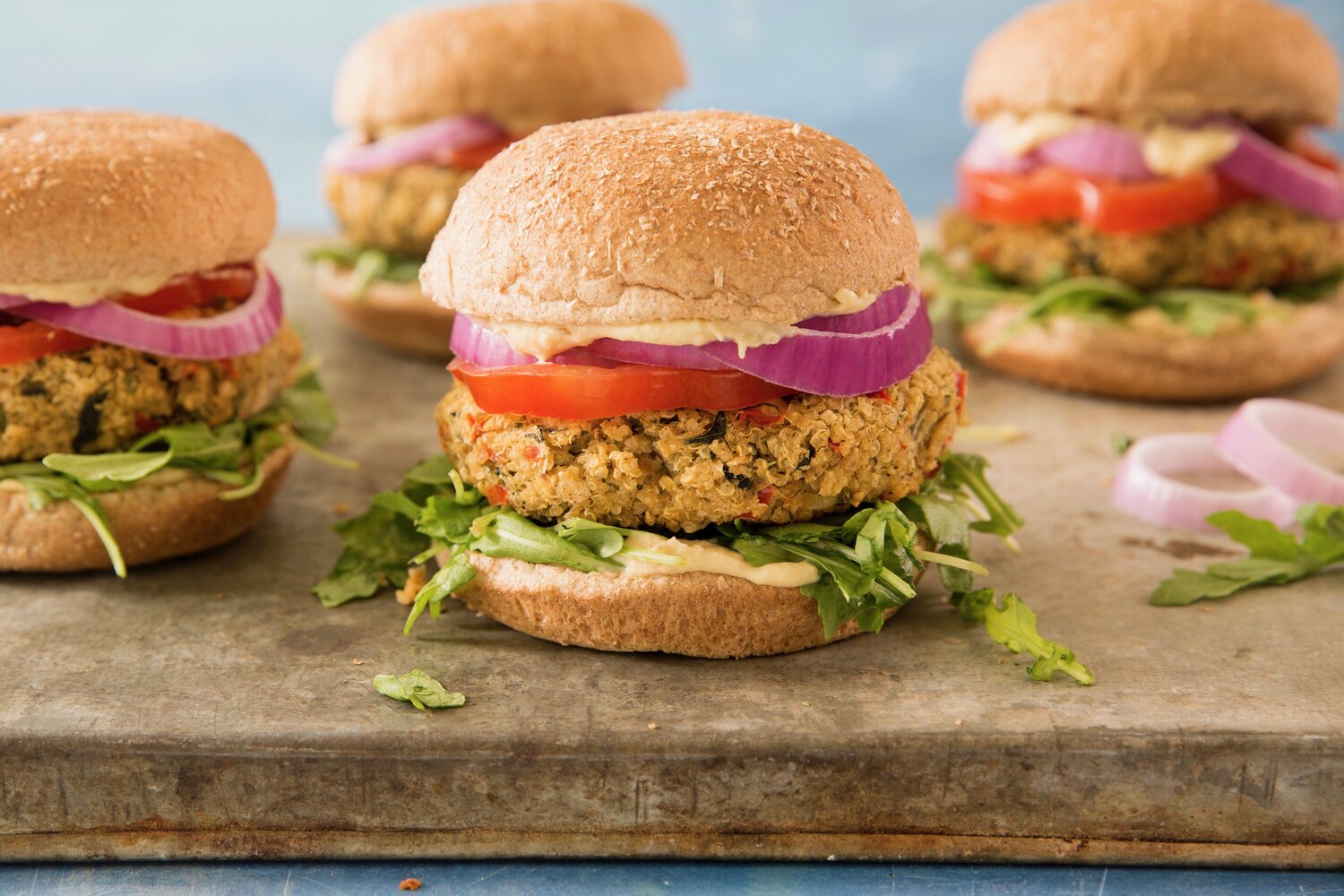 Greek BeanandQuinoa Burgers