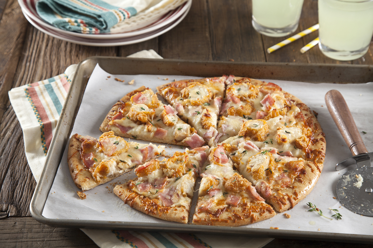 Chicken Cordon Bleu Pizzas